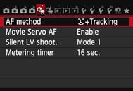 3 Menu Function Settings Z1 When the Live View shooting/movie shooting switch is set to <k>, the [Z1] and [Z2] tabs dedicated to movie shooting will be displayed.