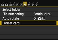 Before You Start 3 Formatting the Card If the card is new or was previously formatted by another camera or computer, format the card with the camera.