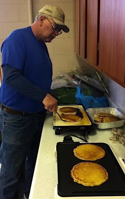 Breakfast for Dinner At the April meeting, Ben (KD2HEM) and JerryLynn (KE2YB) treated us to a pancake supper with homemade maple syrup!