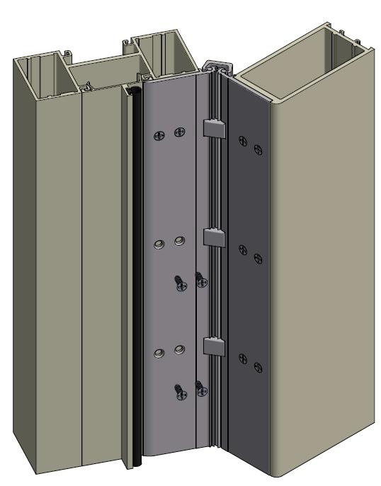 Section 4. Door Installation B. Continuous Hinges 1. Attach hinge to door first with screws provided by hinge manufacture. 2. Attach door and hinge to frame with screws provided by hinge manufacturer.
