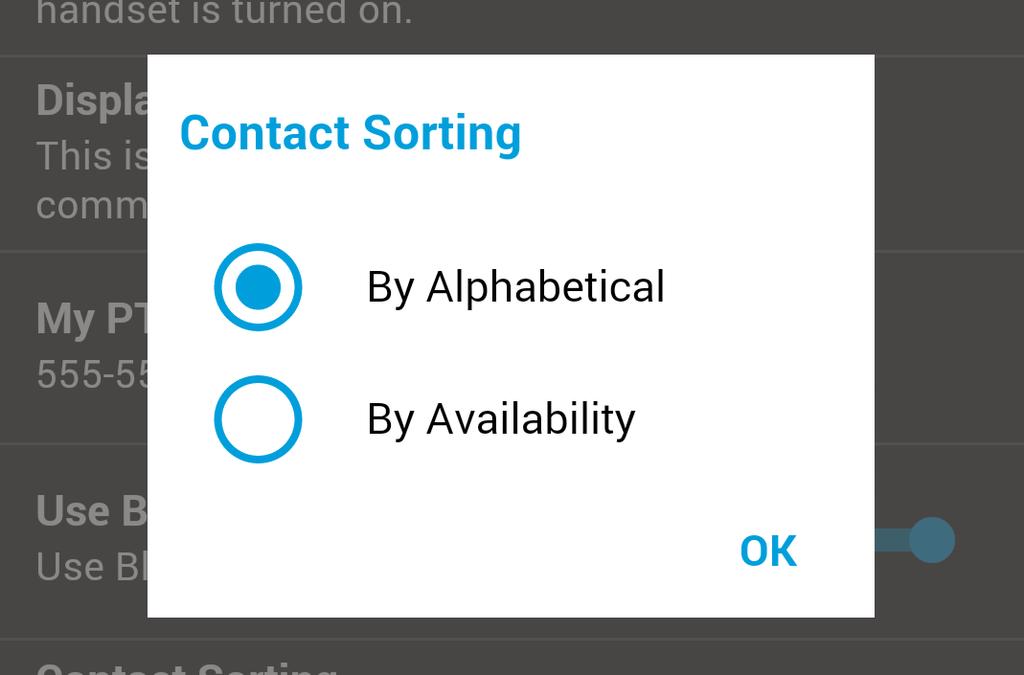 The contact list will update each time a contact changes from online to offline or vice versa. 1. From within the EPTT application Main screen, tap the Menu. 2.