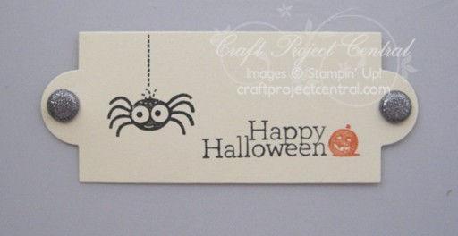 Step 19 Step 20 Stamp spider from the Googly Ghouls stamp set on Very Vanilla