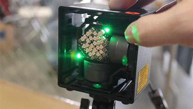 laser sweeps provide structured lighting throughout room Credit: Gizmodo: