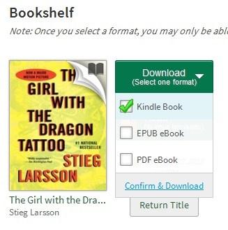 5. Go to your Bookshelf Once you have clicked on Borrow the page will refresh and you will taken to your bookshelf. You will see your book with download and return options next to it. 6.