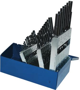 DRILL BITS DRILL BITS Designed for drilling soft metal mild steel wood plastic and PVC Manufactured from industrial high speed steel surface treated for high performance and long life 29 piece set