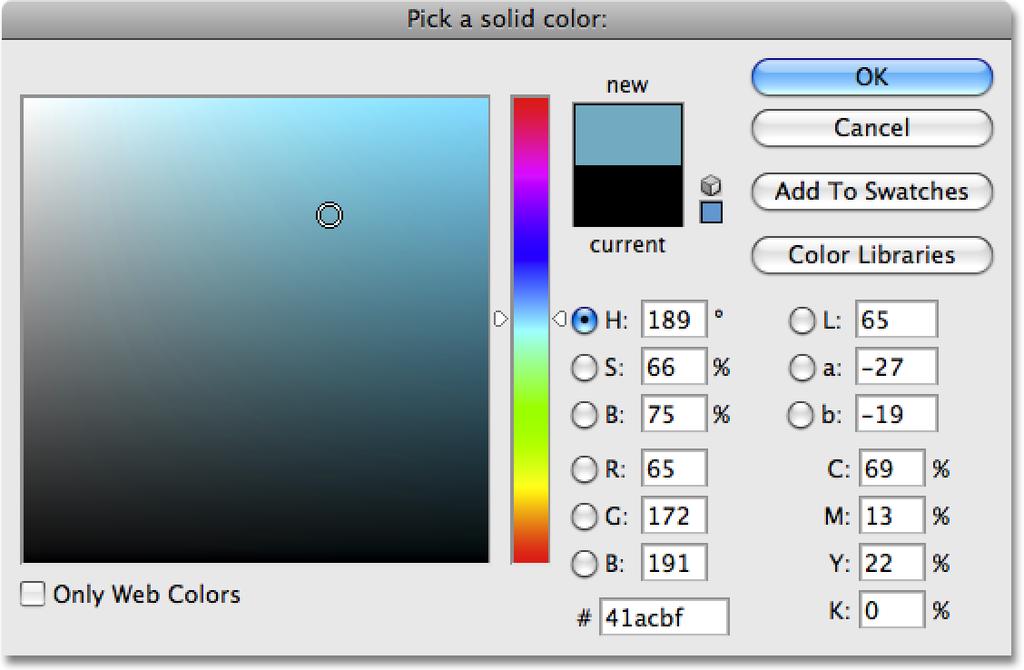 We want a solid color behind the main subject, so select Solid Color from the top of the list that appears: Select Solid Color from the top of the list.