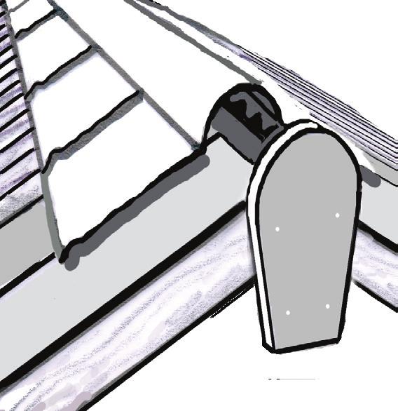 Advanced Ridge Fixing Option: To provide a smooth ridge line, the end of the ridge unit below the lapped portion can be trimmed before