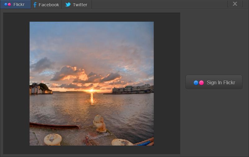 You can also click on the Share button ( ) to upload your edited photos to popular social network
