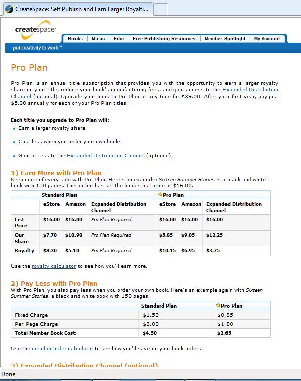Pro Plan Discontinued Pro Plan was discontinued as of 1/18/12 Cost of your book is automatically the