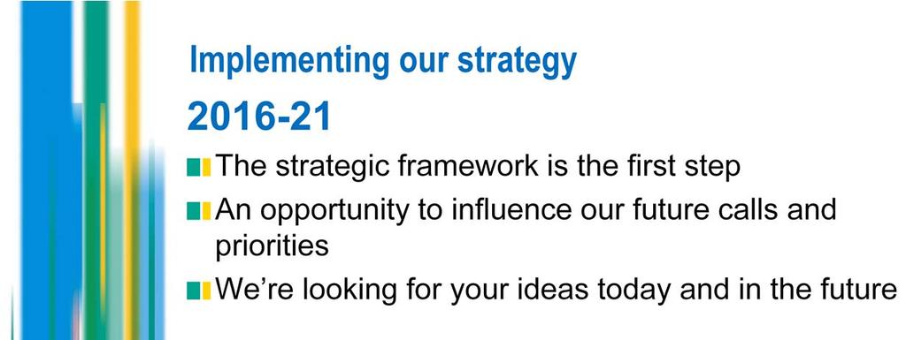 We have spent a year of engaging with the community to develop the strategic framework. Thank you to everyone that has helped us get this far.