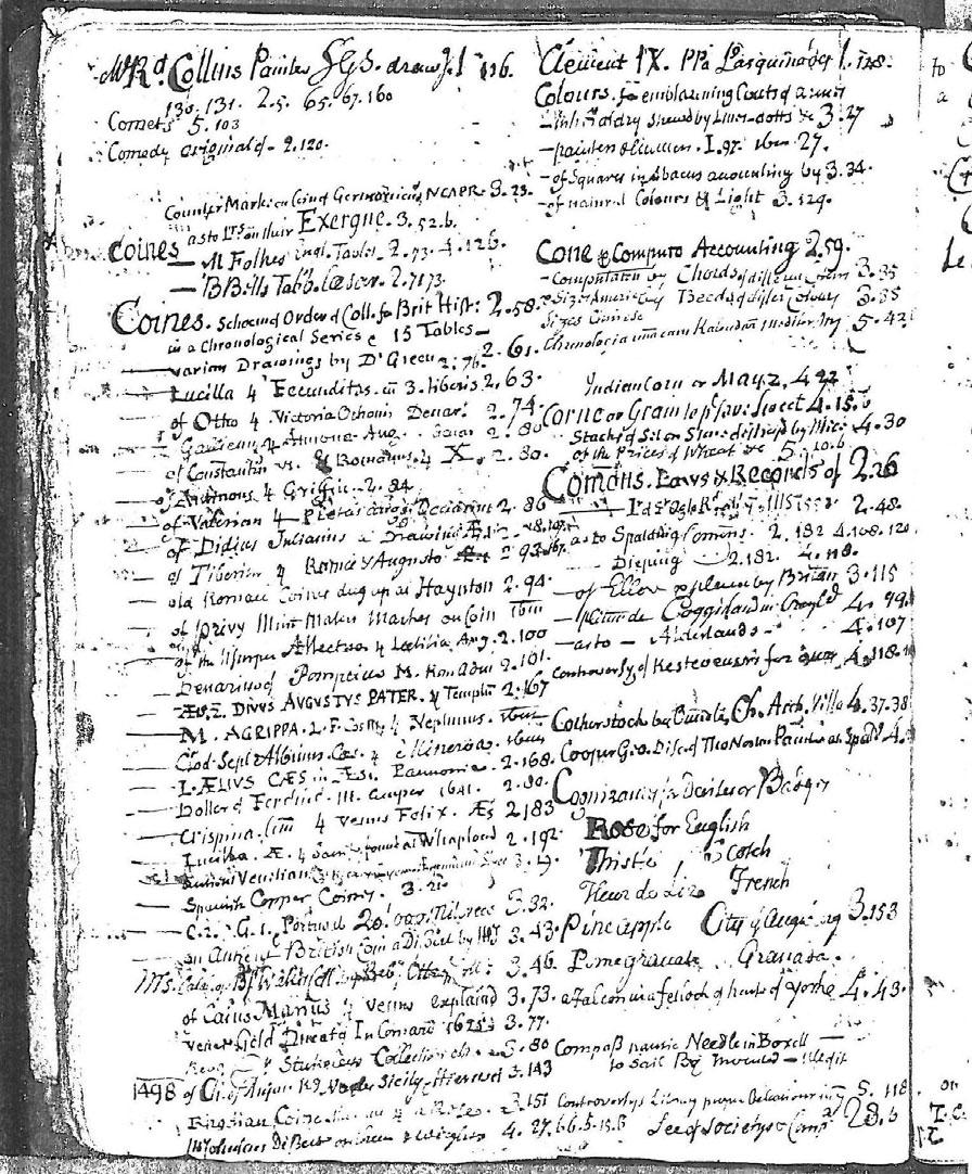 MAURICE JOHNSON 147 Fig. 1. Alphabetical index to the minutes of the Acts and Observances of the Spalding Gentlemen s Society (photograph by the author; by kind permission of the SGS).