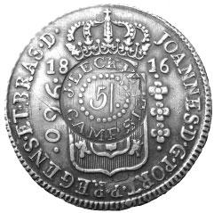 This coin would have received no benefit in trade with the addition of this countermark. Brazilian reis 11) J Leckie Campsie. around 5/.