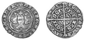224 SHORT ARTICLES AND NOTES A RICHARD II CRESCENT ON BREAST HALFGROAT WILLIAM MACKAY INCLUDED in the Spink October 2011 auction was an example of a halfgroat in the name of Richard II which clearly