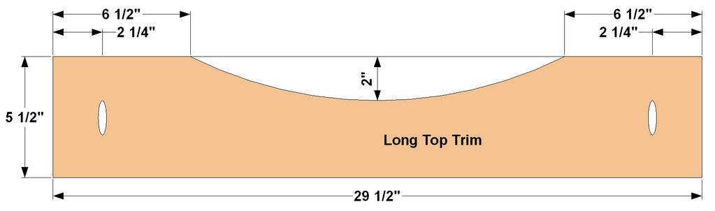 Step 15: Cut the Long Top Trim (E) and Short Top Trim (F) to length from a 2x6 board, as shown in the cutting diagram.
