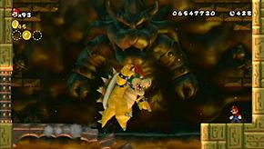 One of Bowser's moves allows you to do just this. When you see him crouch a bit he's preparing to jump high in the air and pound the ground.