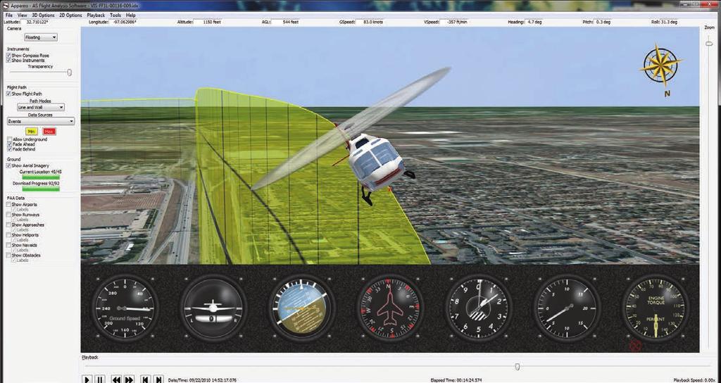 AS Flight Analysis Software Replay the flight with our rich 3D visualization software that incorporates a