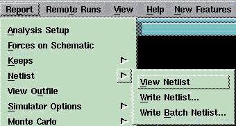If you want to export your SPICE netlist as a file, please click on menu Report Netlist Write Netlist.