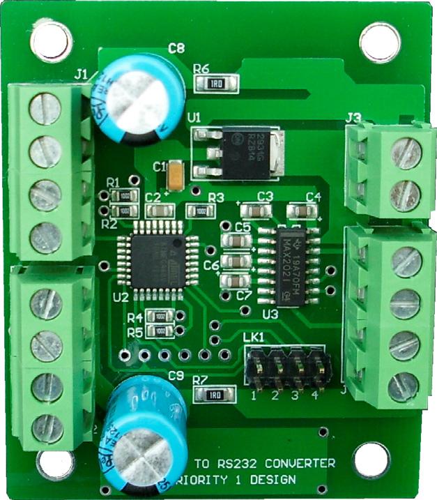 WIE232-A Dual Wiegand to RS232 Converter.