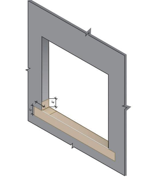 Application techniques Rough openings (windows and doors) When working with 3M Air and Vapour Barrier 3015, it is recommended to install membrane in