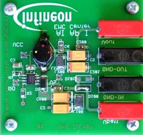 Placement of filter components DC/DC converter TLE6365