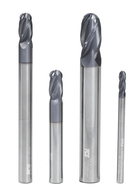 P11 Extended Reach 4 Flute Coated End Mills - Ball Nose Extra long shanks for hard to reach machining TiAlN Coated for extended tool life Shorter flute length for maximum strength 30 helix general