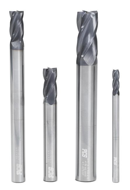 P12 Extended Reach 4 Flute Coated End Mills - Square End Extra long shanks for hard to reach machining TiAlN Coated for extended tool life Shorter flute length for maximum strength 30 helix general