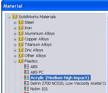 folder and select Acrylic (Medium-high impact