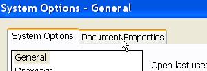 standard toolbar Select Document Properties Select Image