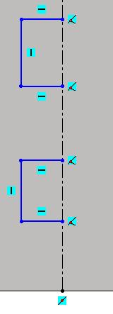 arrow beside Line command) Hover over the edge of the base flange and the midpoint