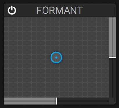 FORMANT The Formant module is a type of filter that sounds like a person's mouth.