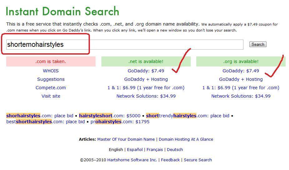 As you can see there are two good keyword rich domains that are available. I am going to go ahead and register the.org domain name. So I am going to head over to Namecheap and register the.org. (.