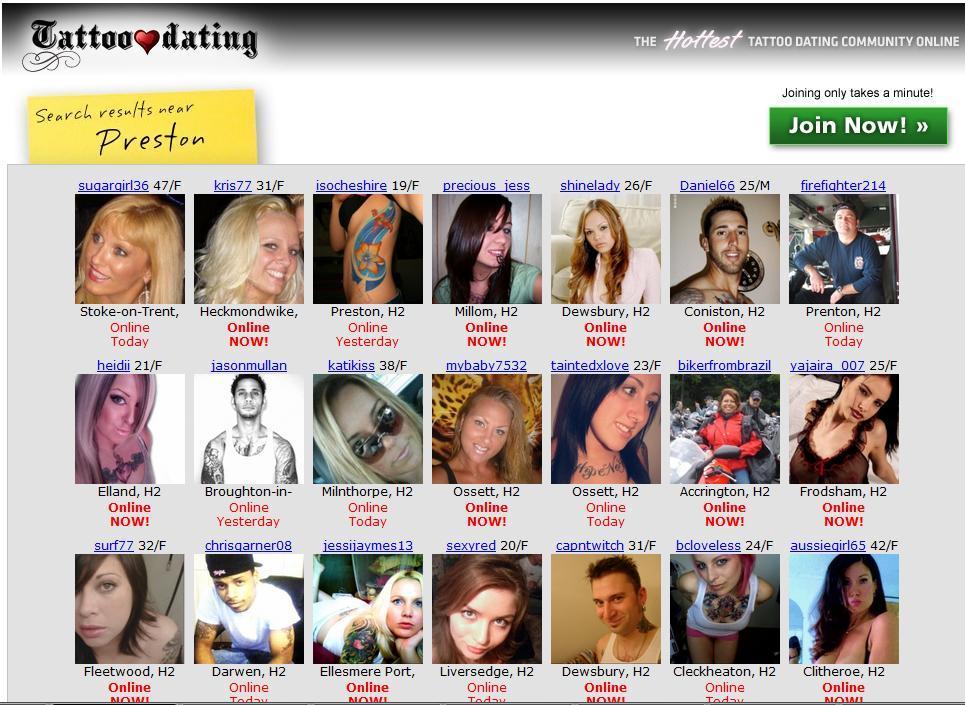 Now if we click on this affiliate offer we can see that it takes us to the following landing page (see below). Now this is a dating Tattoo community who all have the same interest.
