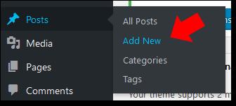 From here you ll be taken to the Add New Post page where you can compose your post and then publish it, or schedule it to be published at a later date.