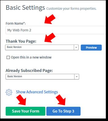 You ll then be taken to a page where you ll be presented with a variety of different ways that you can deploy your newly created opt-in form, but the one you want to select is I Will Install My Form.