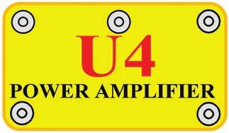 amplifier IC and supporting components.