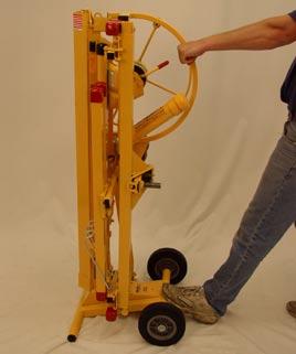Handle the loaded PNELLIFT Model 110 Drywall Lift
