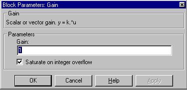 6 Enter these values into the appropriate fields (leave the "Sample time" set to 0) and click "OK" to accept them and exit the window. Note that the frequency and phase for our system contain 'pi' (3.