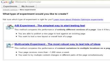 How To Run a Test In Website Optimizer 1. Go to Google Website Optimizer 2.