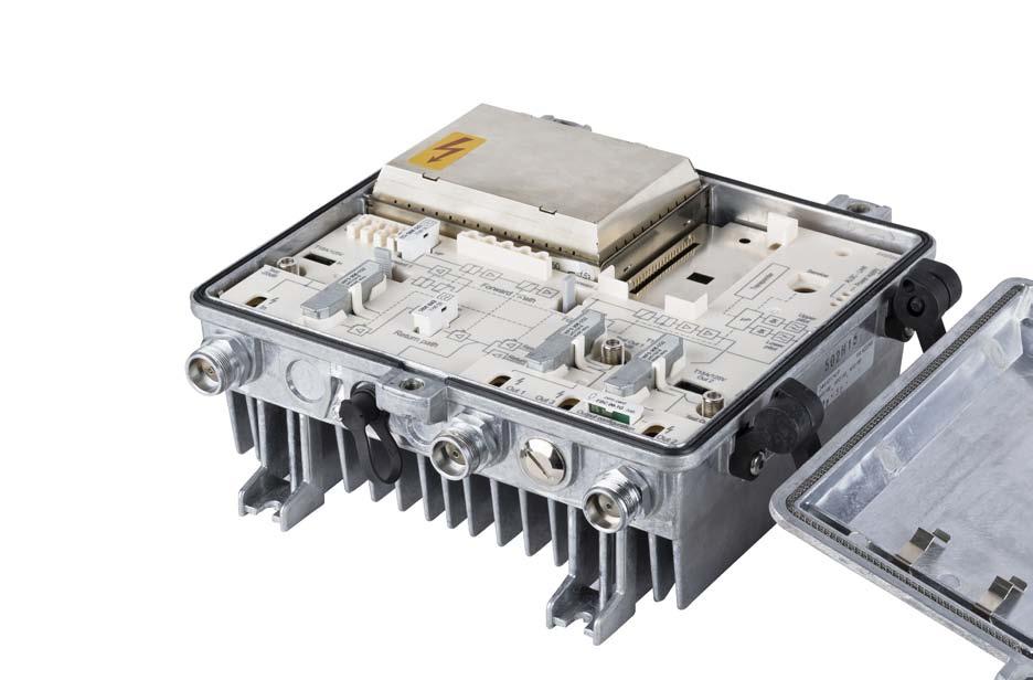 4 I Compact amplifiers I Overview General properties of compact amplifiers Modern compact amplifiers with monitoring capability for interactive HFC networks Innovative operating concept: