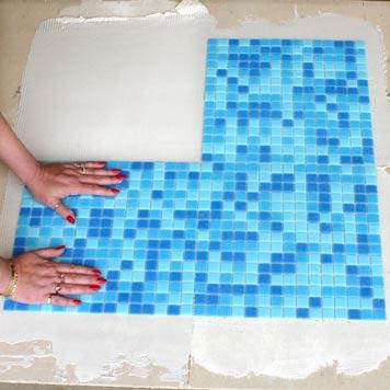 Step 10: Apply Subsequent Sheets of Tiles Apply the subsequent sheets of tiles, aligning them with the previous sheets