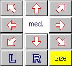 16 Displayed Texts and Text Functions Fig. 16-2 Arrow block and size indication The texts, markers or arrows that you have added to the image are not visible in the thumbnail mosaic view.