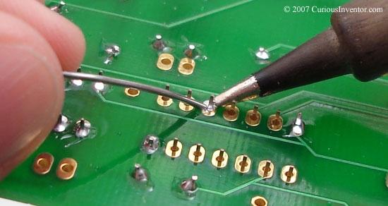 DO NOT use a large soldering iron or soldering gun.