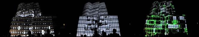 the world and plays a role as an image which represents a performance. The following is cases of representative projection mapping. [Figure.