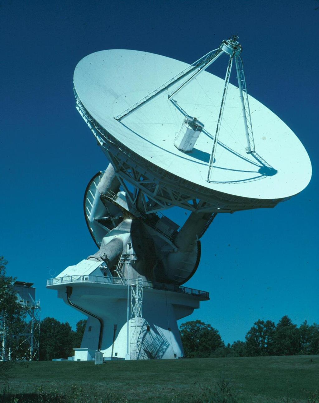Radio Telescope receiver parabolic reflector