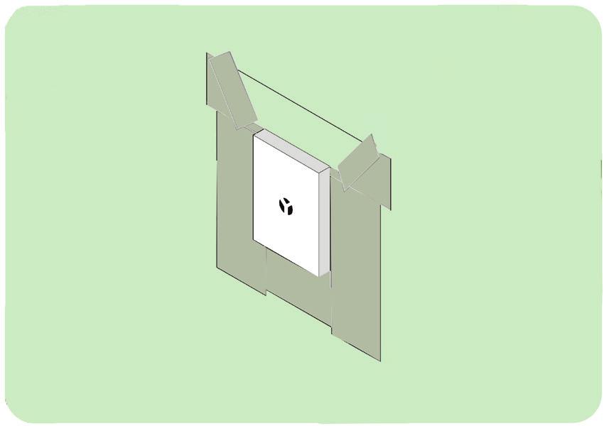 must be sealed with flashing, e.g. Kingspan GreenGuard Flashing. 21. Installation of Flashing at Mounting Block Flashing, e.g. Kingspan GreenGuard Flashing can be used to seal a standard mounting block as shown in Figure 33.