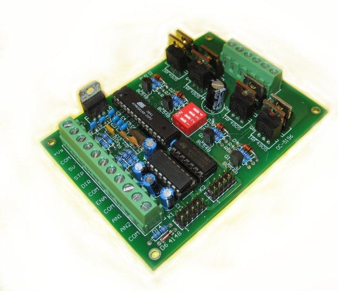 Ocean Controls KT-5198 Dual Bidirectional DC Motor Speed Controller Microcontroller Based Controls 2 DC Motors 0-5V Analog, 1-2mS pulse or Serial Inputs for Motor Speed 10KHz, 1.