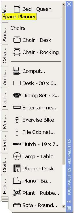 Tool Palettes Tool Palettes are one of AutoCAD s solutions for allowing the customization and automation of common tasks.