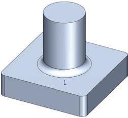 Fillet (adds material) * Fillets and Rounds: Using the same Fillet command, SolidWorks knows whether to add material (Fillet) or remove material