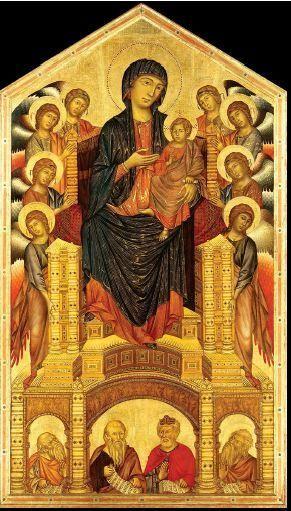 The Early Renaissance in Italy Cimabue, Madonna Enthroned with angels and prophets, Florence 1280-1290 Cimabue become one of the first artists to break from the