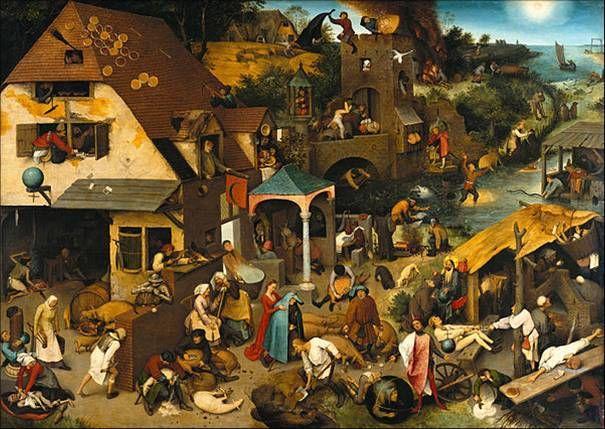 Northern European Renaissance Pieter Bruegel the Elder, Netherlandish Proverbs 1559.